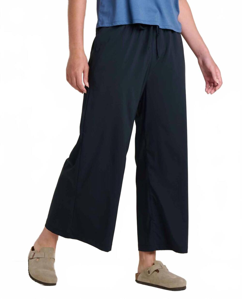 NEW TOAD&CO sunkissed wide leg crop pants in black